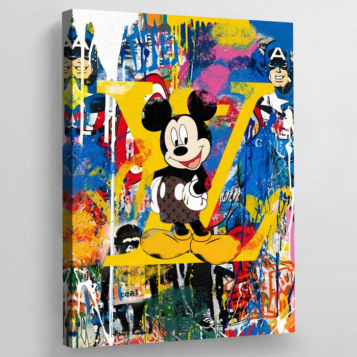 Tableau Louis Vuitton Mickey pop art pour décoration murale