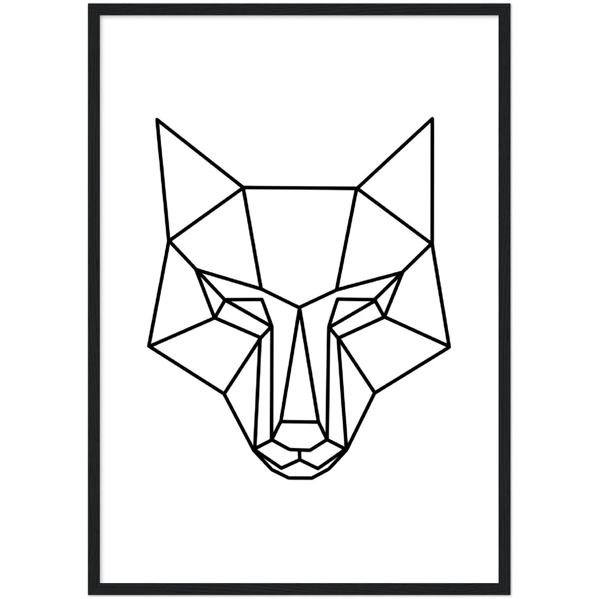 Tableau Loup Géométrique - The Art Avenue