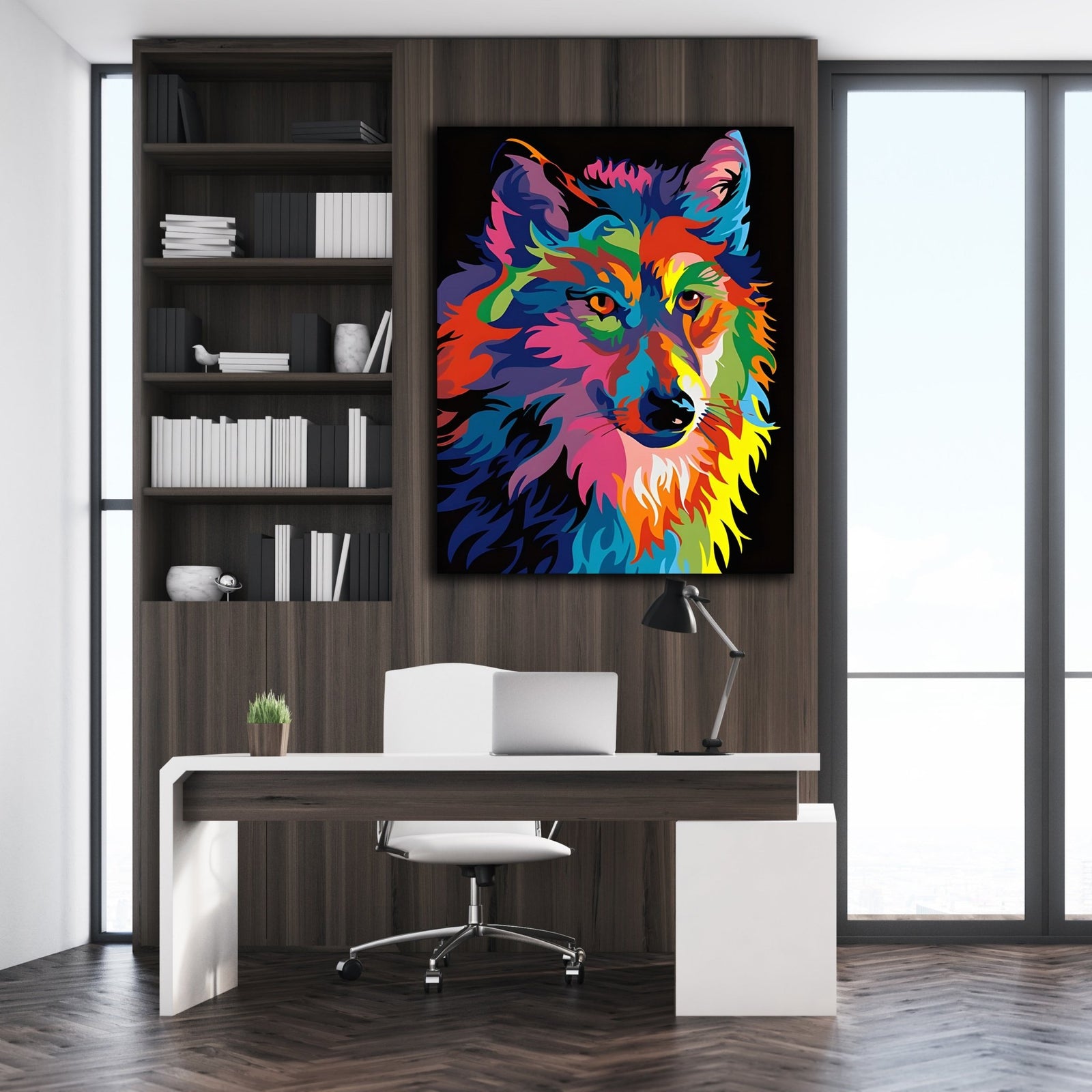 Tableau Loup Pop Art - The Art Avenue