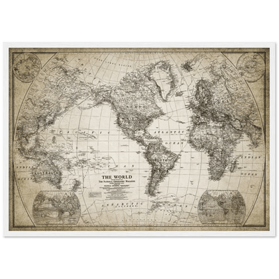 Tableau Mappemonde Vintage - The Art Avenue