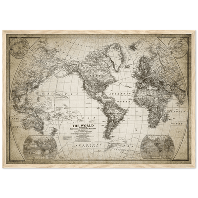 Tableau Mappemonde Vintage - The Art Avenue