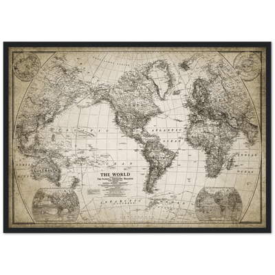 Tableau Mappemonde Vintage - The Art Avenue