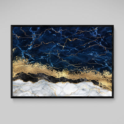 Tableau Marbre Doré Bleu - The Art Avenue