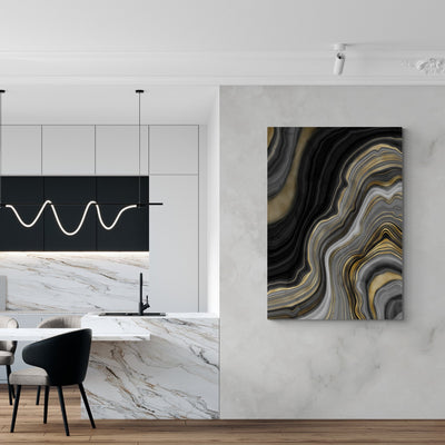 Tableau Marbre Doré Noir - The Art Avenue