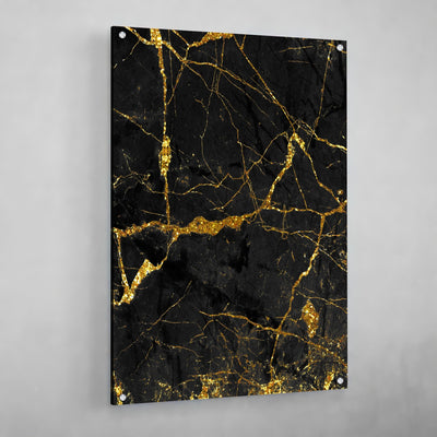 Tableau Marbre Noir Doré - The Art Avenue