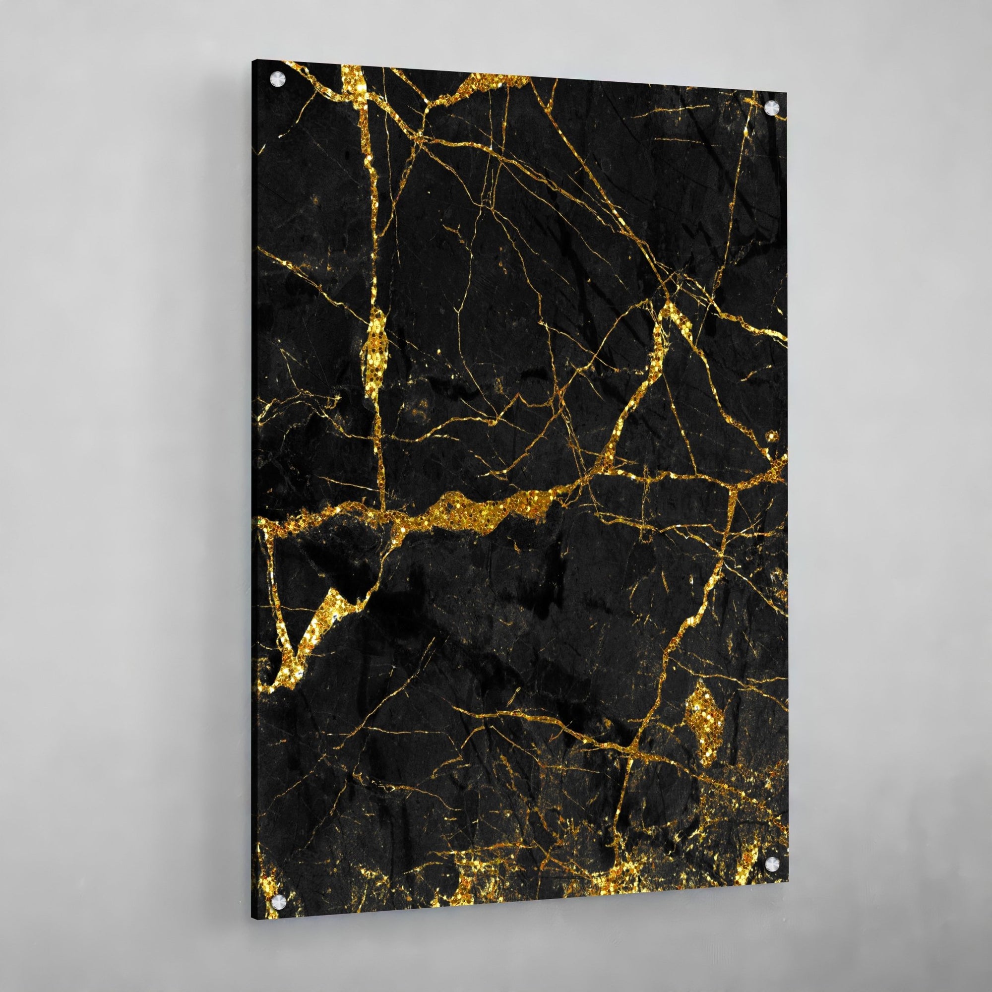 Tableau Marbre Noir Doré - The Art Avenue