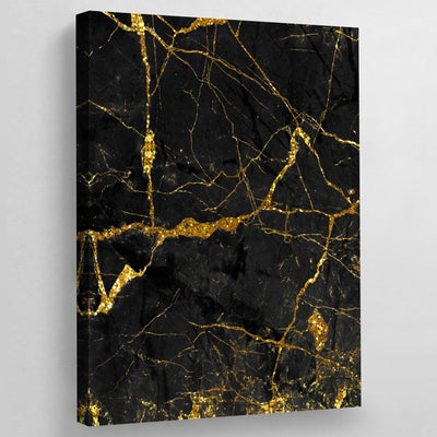 Tableau Marbre Noir Doré - The Art Avenue