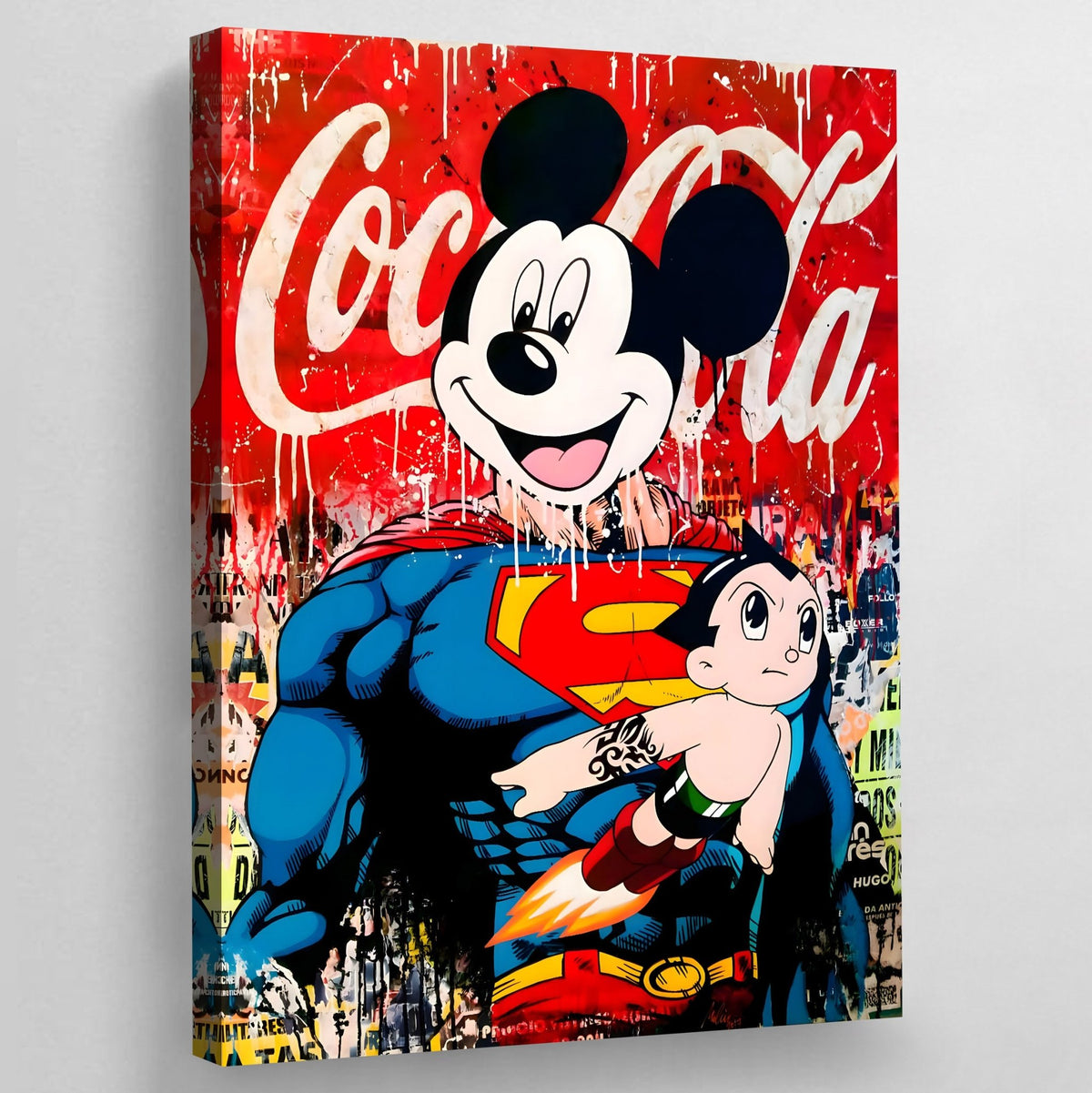 Tableau Mickey Superman - The Art Avenue