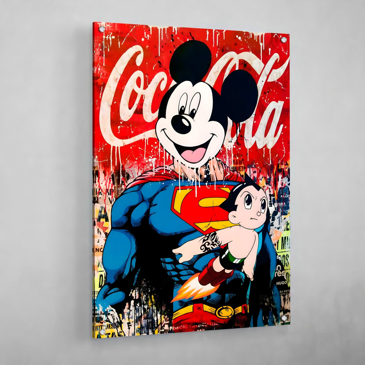 Tableau Mickey Superman - The Art Avenue