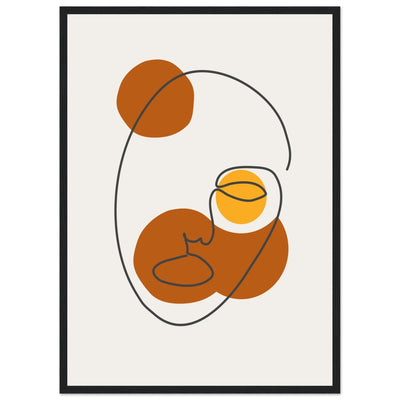Tableau Minimaliste Abstrait Visage - The Art Avenue