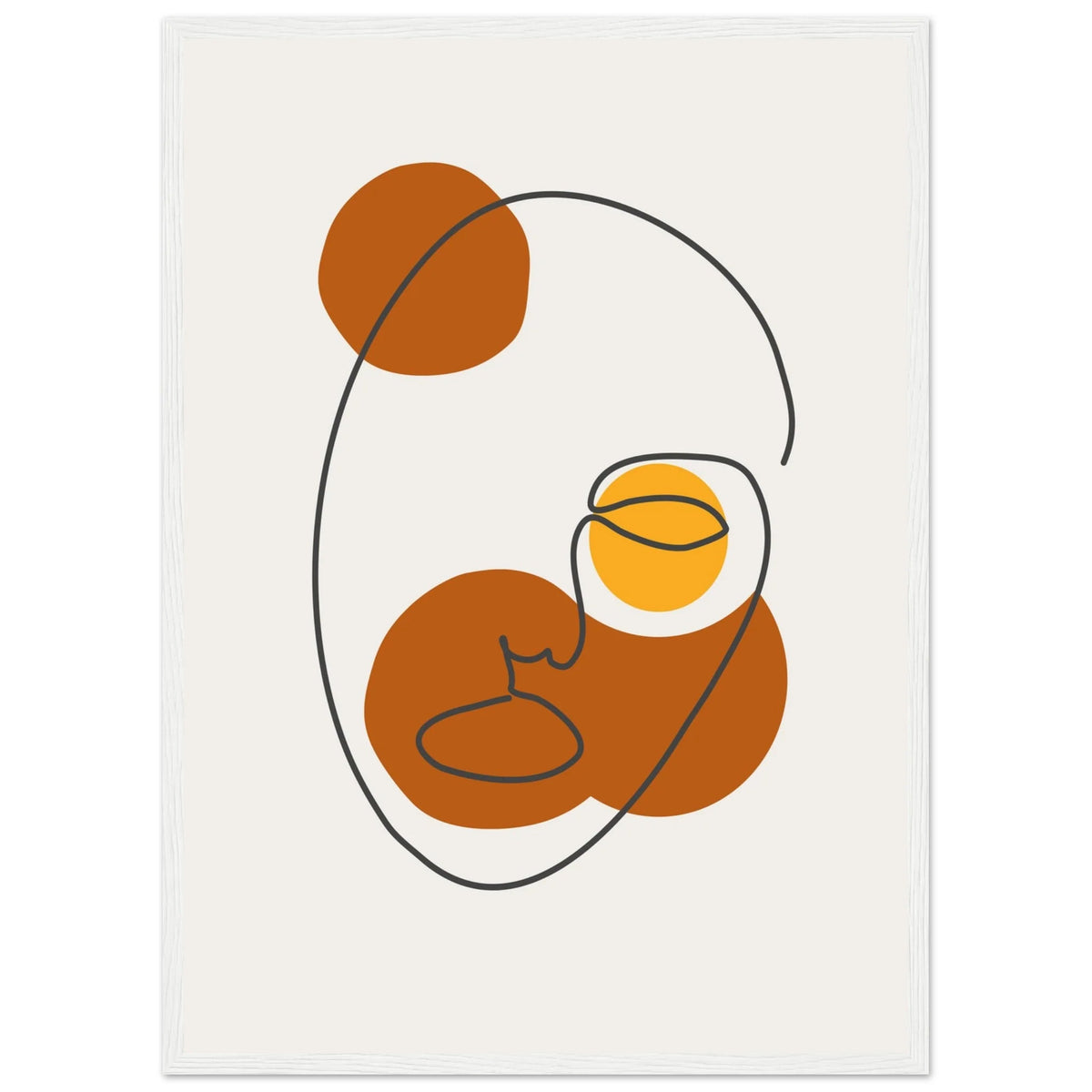 Tableau Minimaliste Abstrait Visage - The Art Avenue