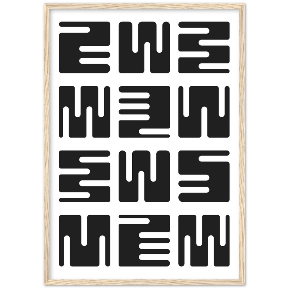 Tableau Minimaliste Blanc et Noir - The Art Avenue