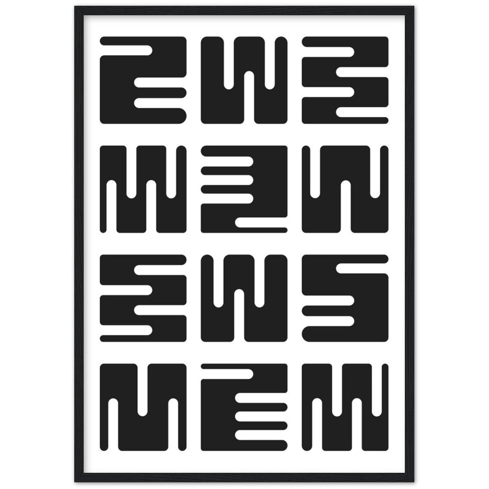 Tableau Minimaliste Blanc et Noir - The Art Avenue