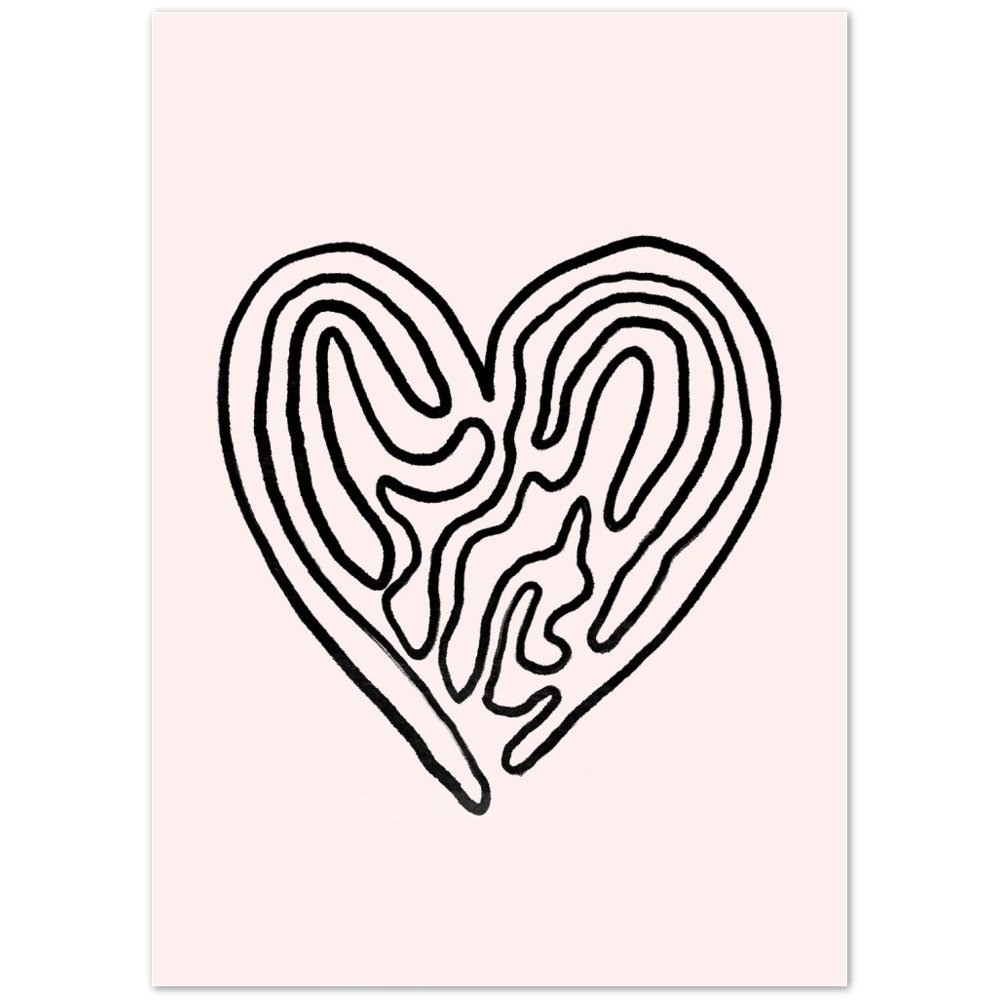 Tableau Minimaliste Cœur - The Art Avenue