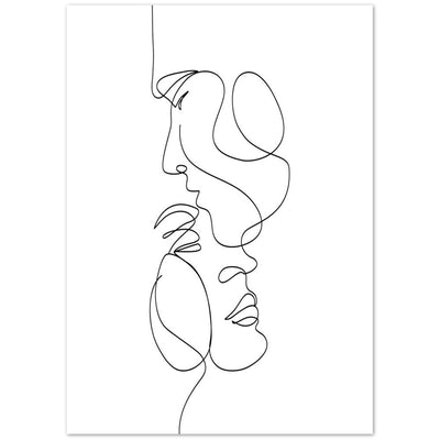 Tableau Minimaliste Couple - The Art Avenue