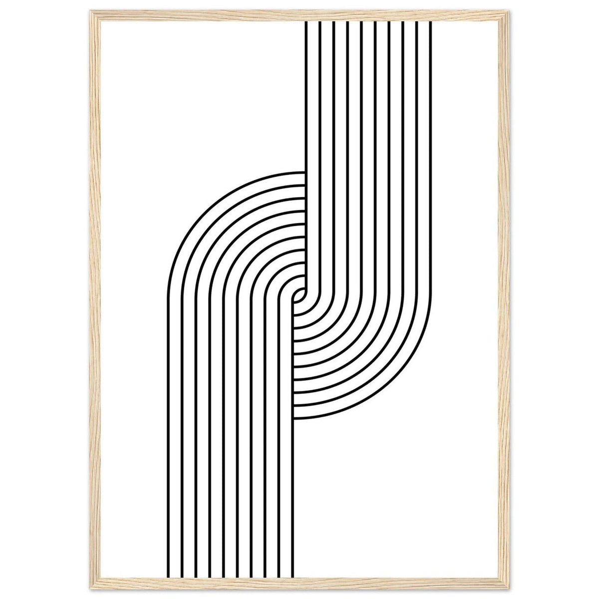 Tableau Minimaliste Géométrique Noir - The Art Avenue