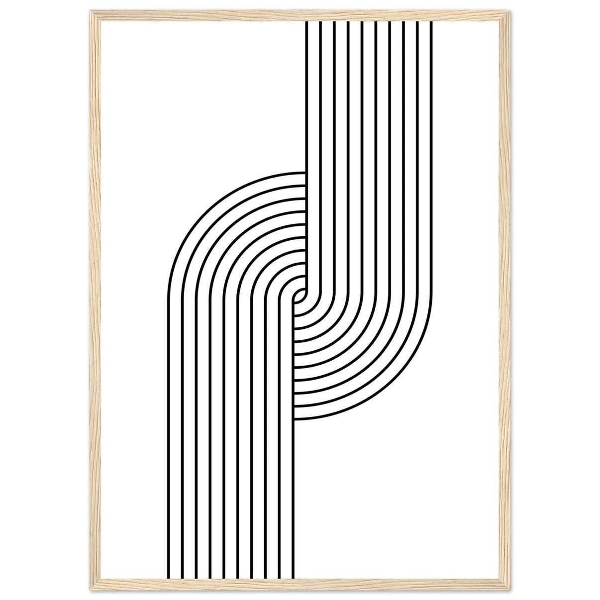 Tableau Minimaliste Géométrique Noir - The Art Avenue