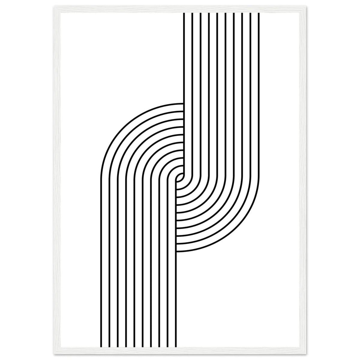 Tableau Minimaliste Géométrique Noir - The Art Avenue