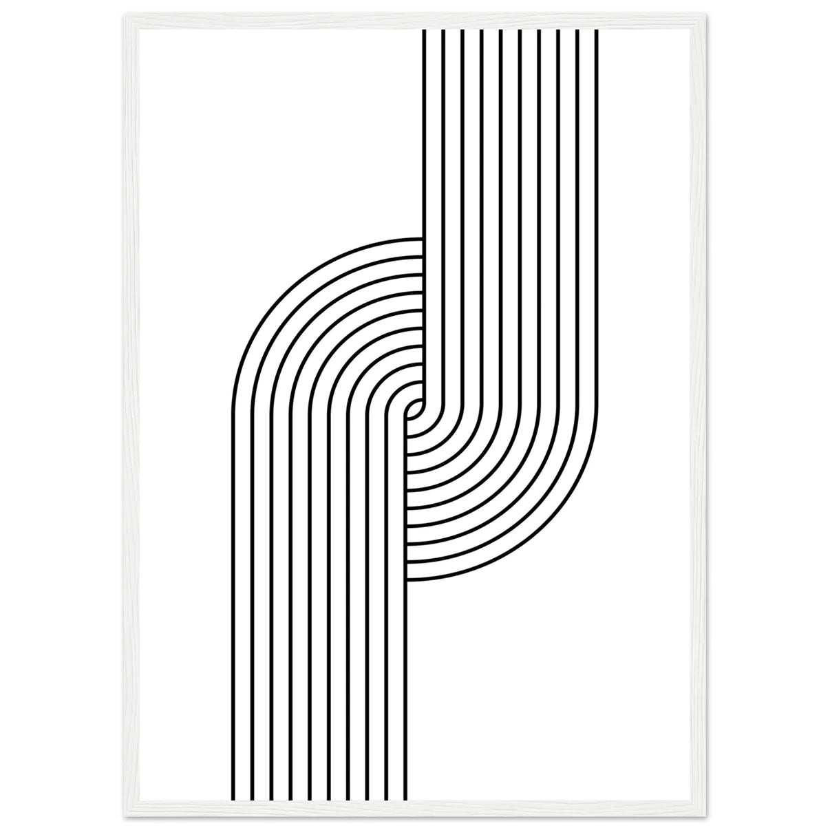 Tableau Minimaliste Géométrique Noir - The Art Avenue