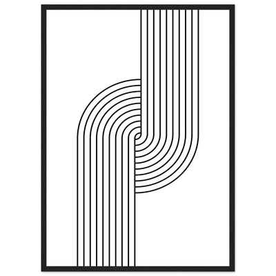 Tableau Minimaliste Géométrique Noir - The Art Avenue