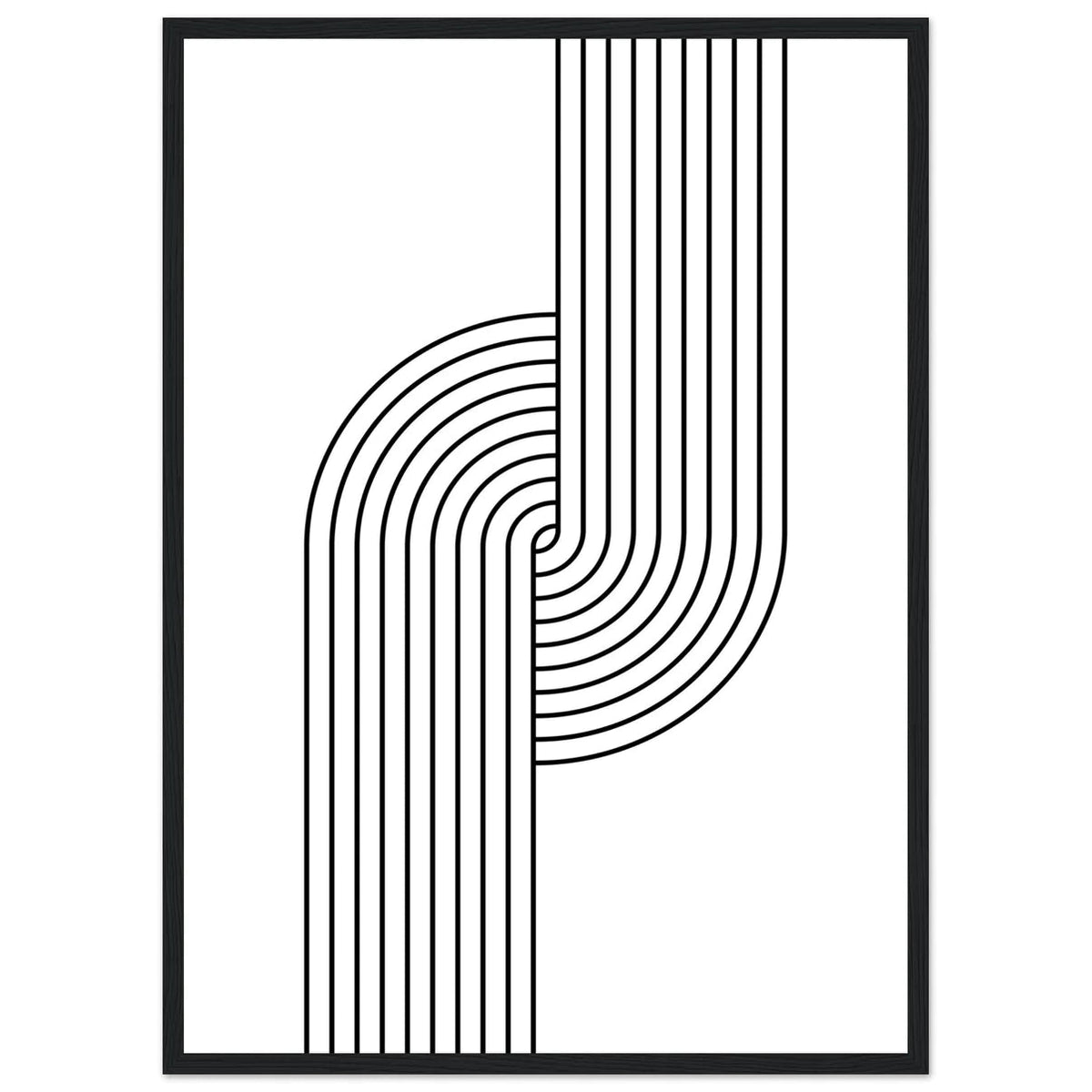 Tableau Minimaliste Géométrique Noir - The Art Avenue