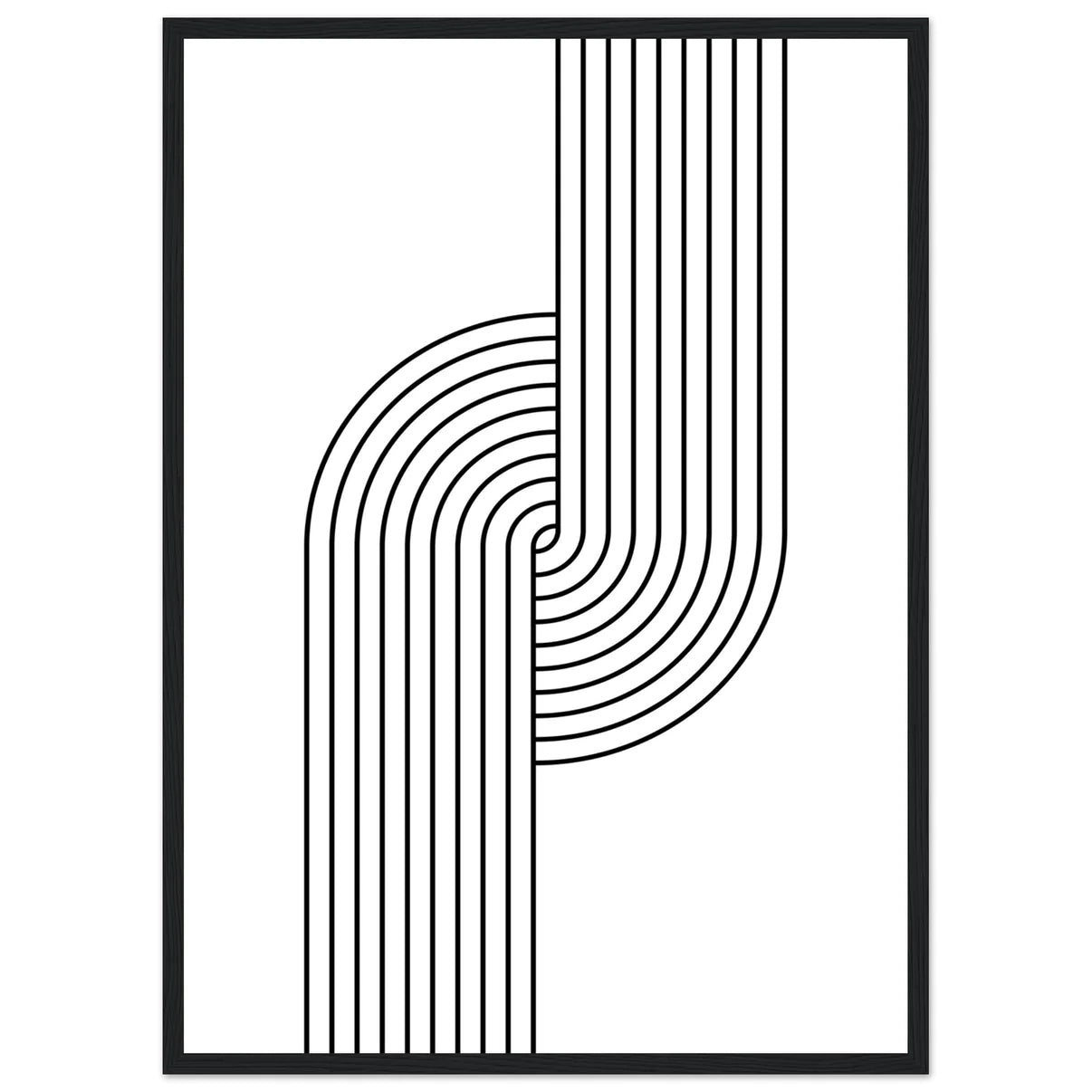 Tableau Minimaliste Géométrique Noir - The Art Avenue