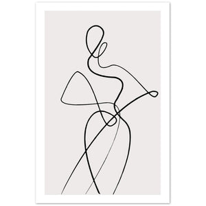 Tableau Minimaliste Silhouette Femme - The Art Avenue