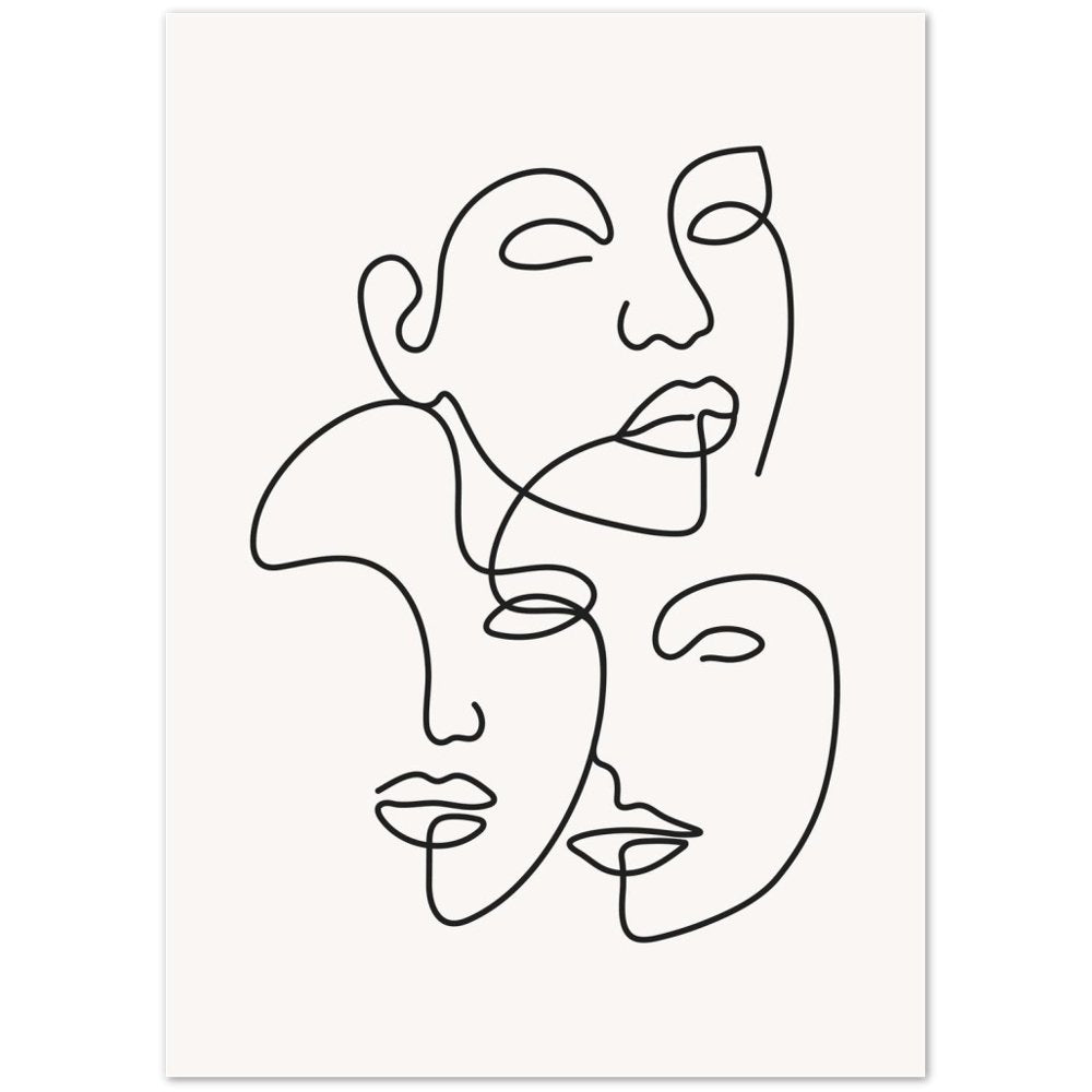 Tableau Minimaliste Visage - The Art Avenue