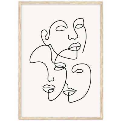 Tableau Minimaliste Visage - The Art Avenue