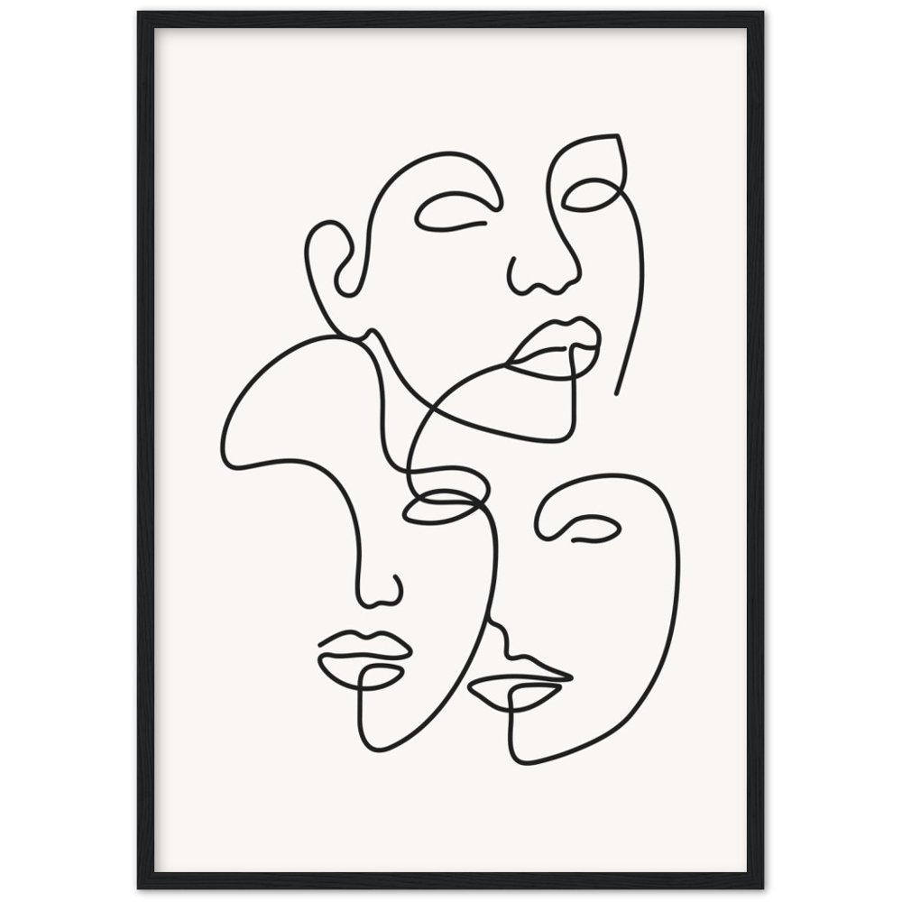 Tableau Minimaliste Visage - The Art Avenue