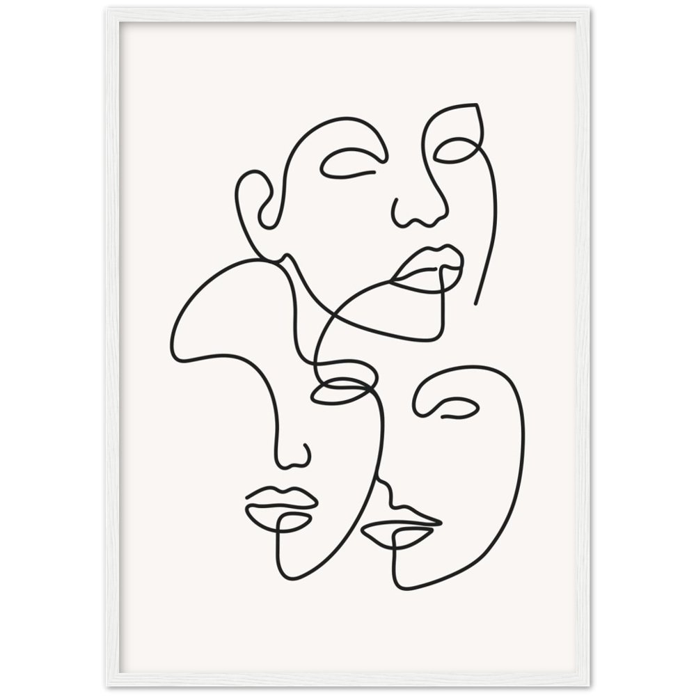 Tableau Minimaliste Visage - The Art Avenue