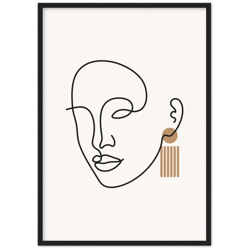 Tableau Minimaliste Visage Femme - The Art Avenue