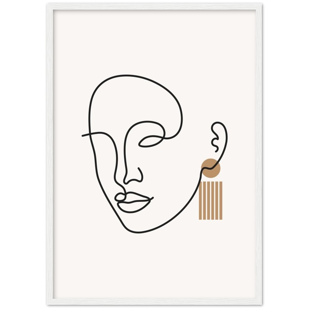 Tableau Minimaliste Visage Femme - The Art Avenue