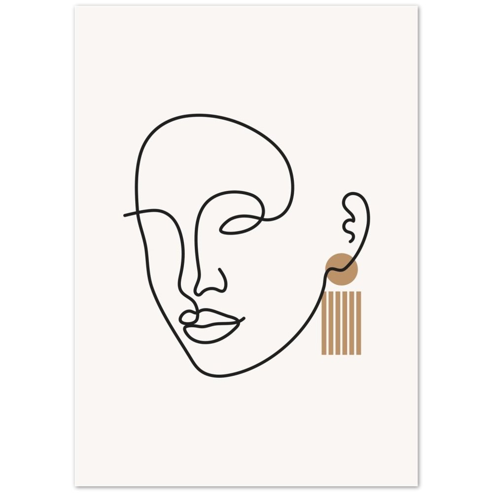 Tableau Minimaliste Visage Femme - The Art Avenue