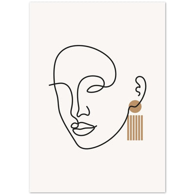 Tableau Minimaliste Visage Femme - The Art Avenue