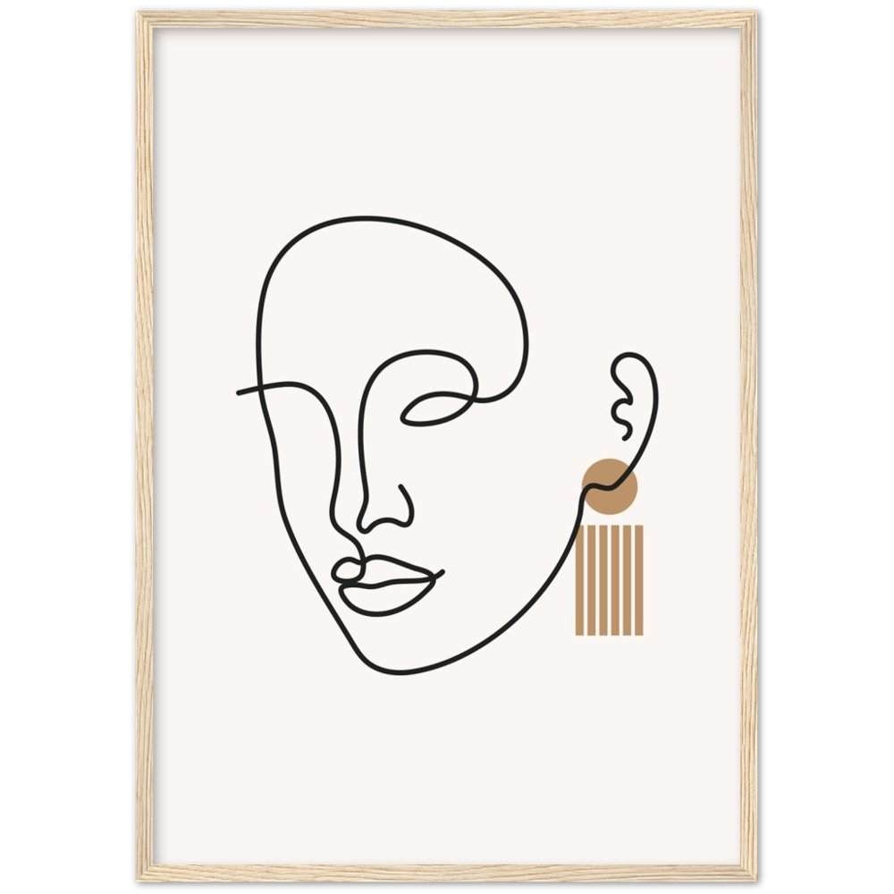 Tableau Minimaliste Visage Femme - The Art Avenue