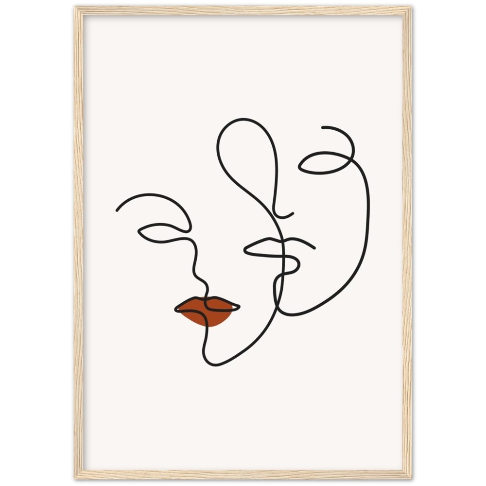 Tableau Minimaliste Visages - The Art Avenue