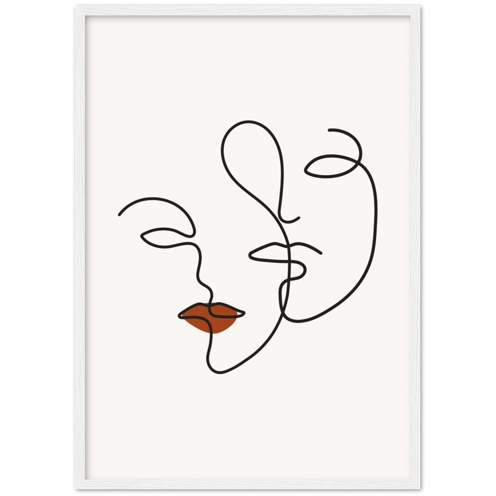 Tableau Minimaliste Visages - The Art Avenue