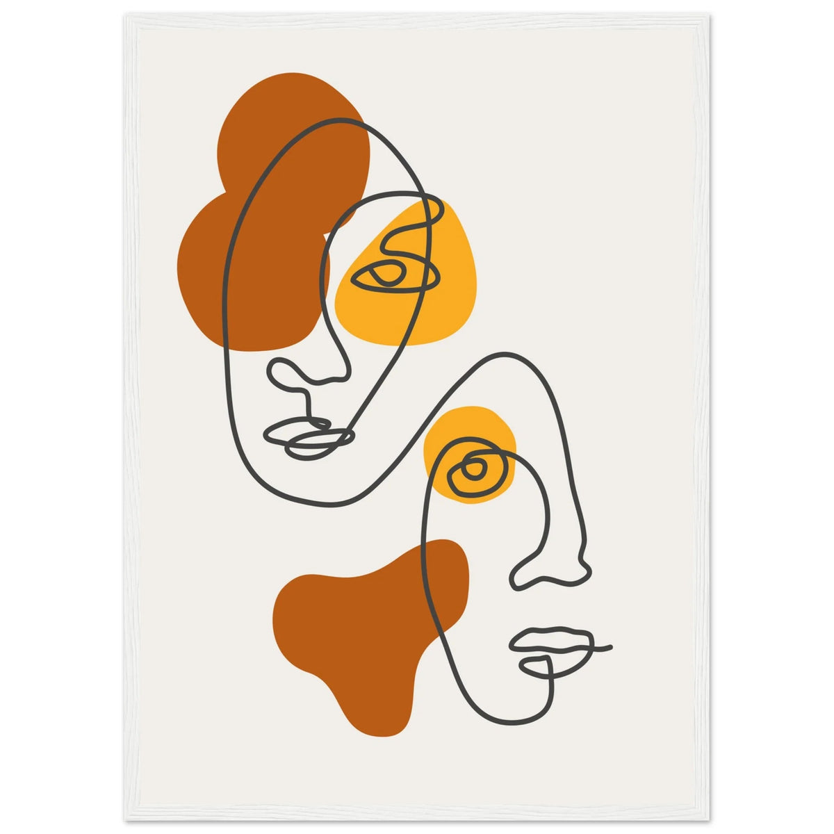 Tableau Minimaliste Visages Abstrait - The Art Avenue