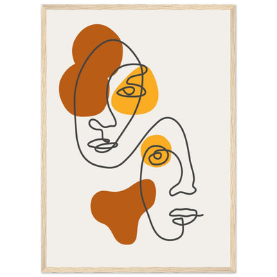 Tableau Minimaliste Visages Abstrait - The Art Avenue