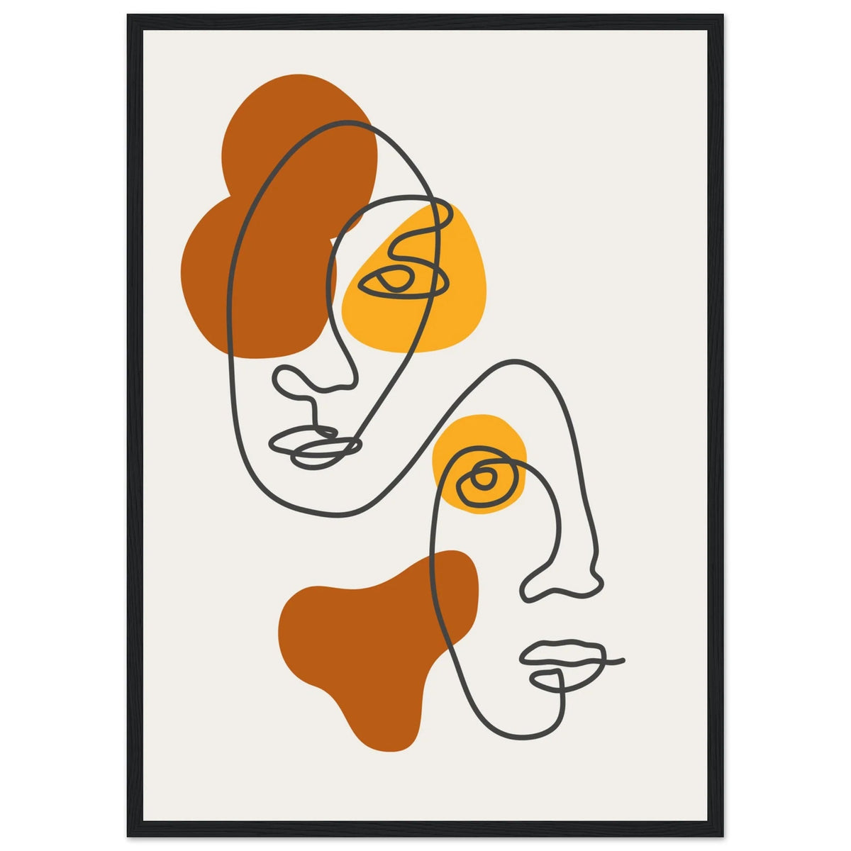 Tableau Minimaliste Visages Abstrait - The Art Avenue