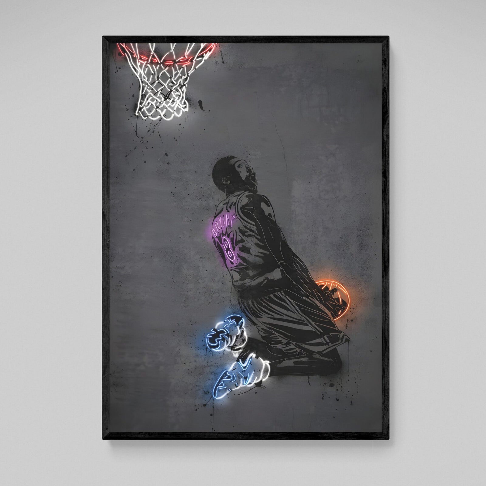 Tableau Neon Kobe Bryant - The Art Avenue
