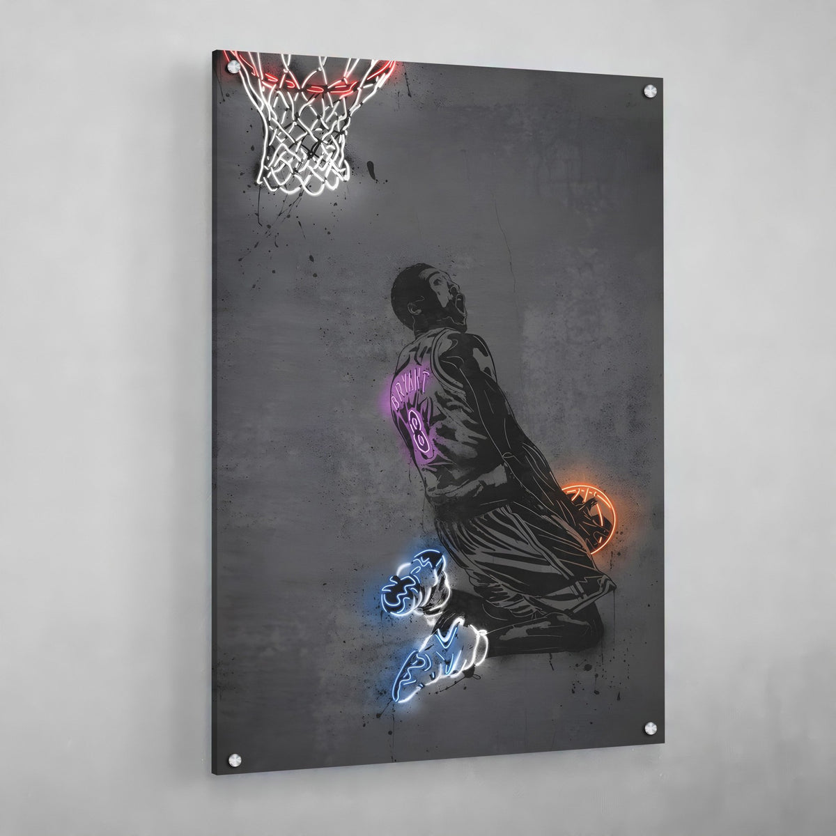 Tableau Neon Kobe Bryant - The Art Avenue