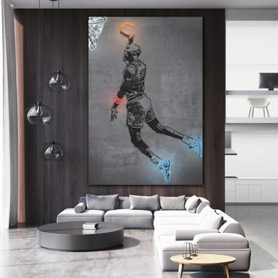 Tableau Neon Michael Jordan - The Art Avenue