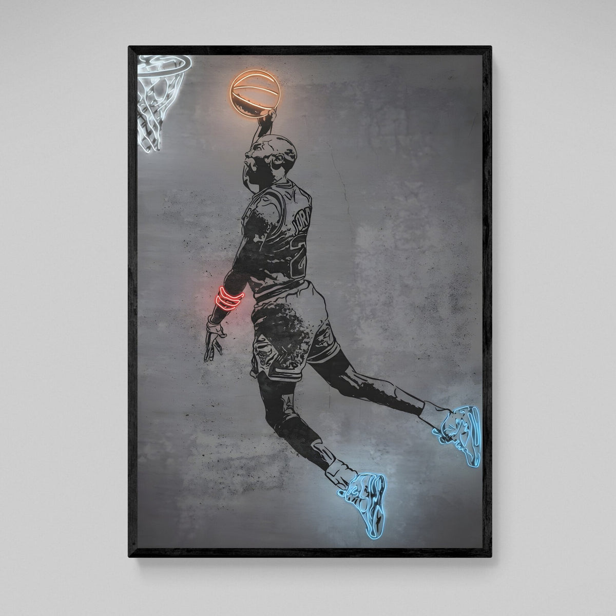 Tableau Neon Michael Jordan - The Art Avenue