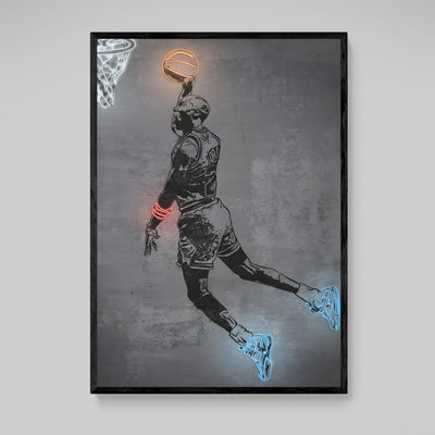 Tableau Neon Michael Jordan - The Art Avenue