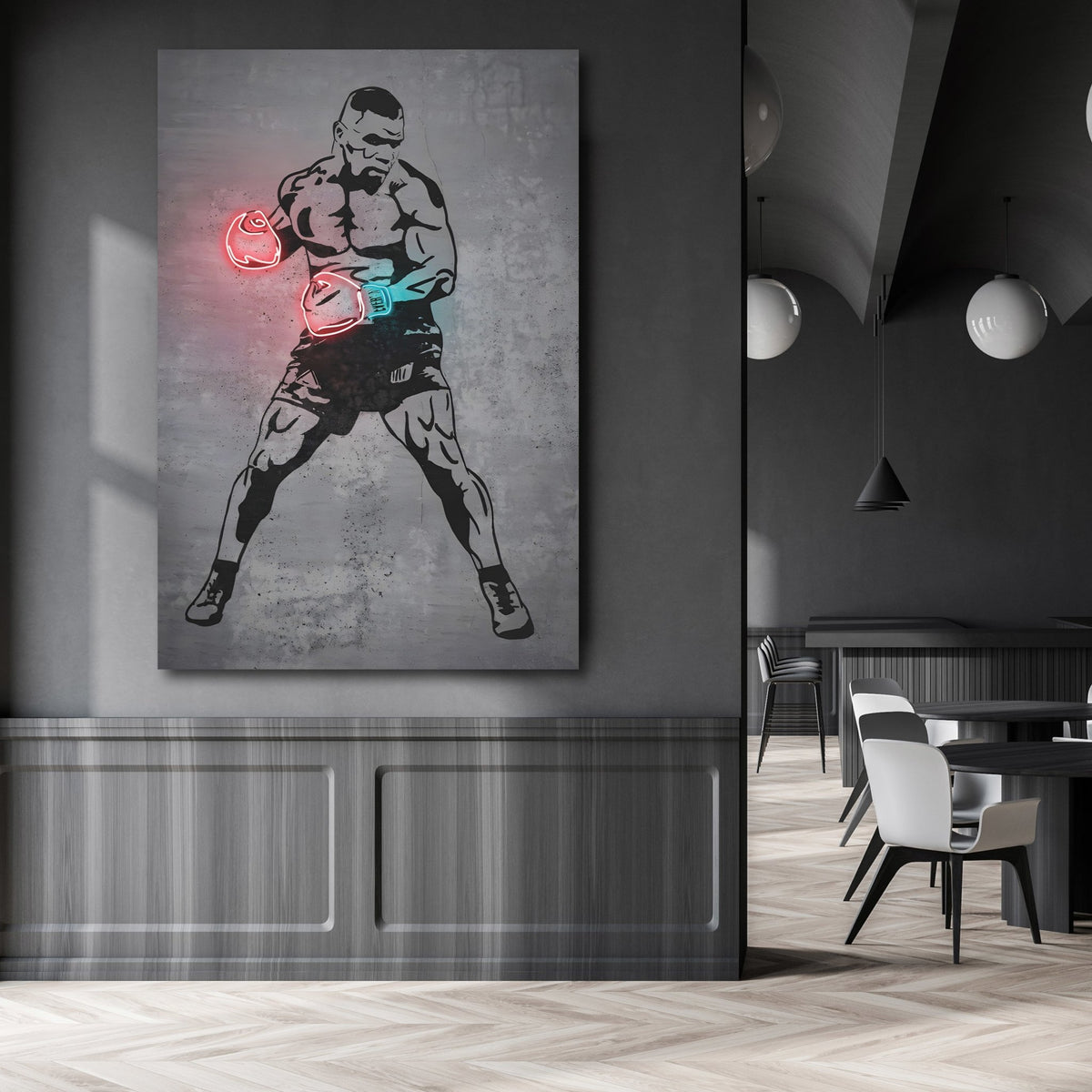 Tableau Neon Mike Tyson - The Art Avenue