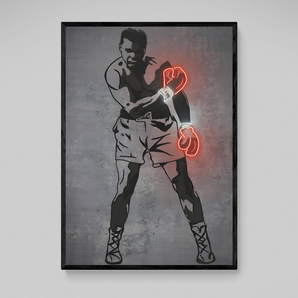 Tableau Neon Mohamed Ali - The Art Avenue