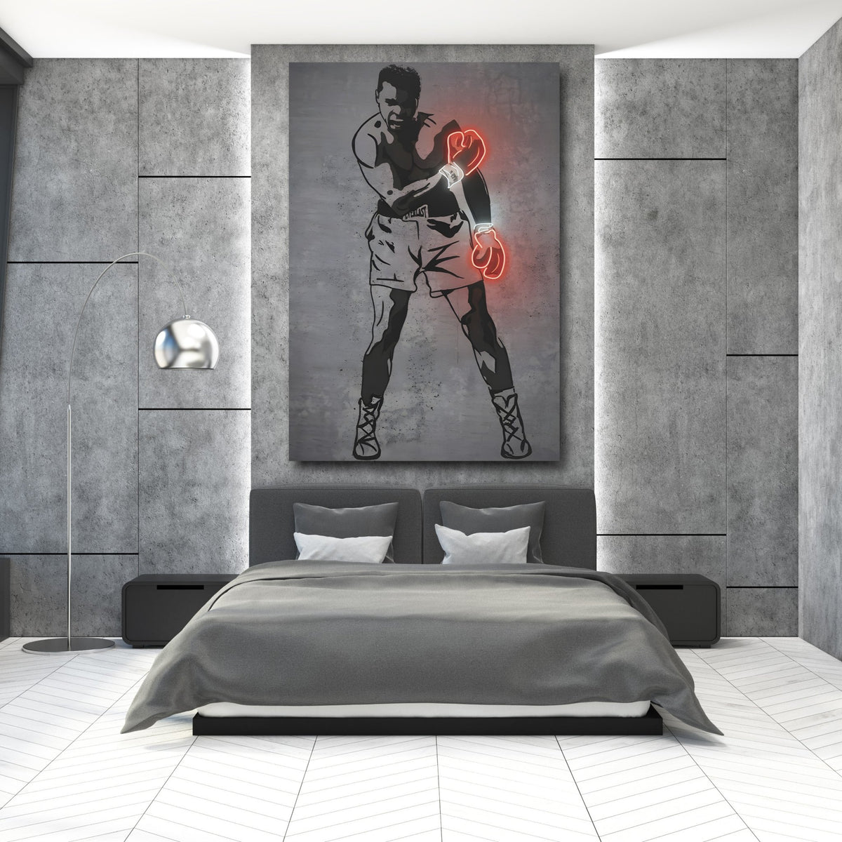 Tableau Neon Mohamed Ali - The Art Avenue