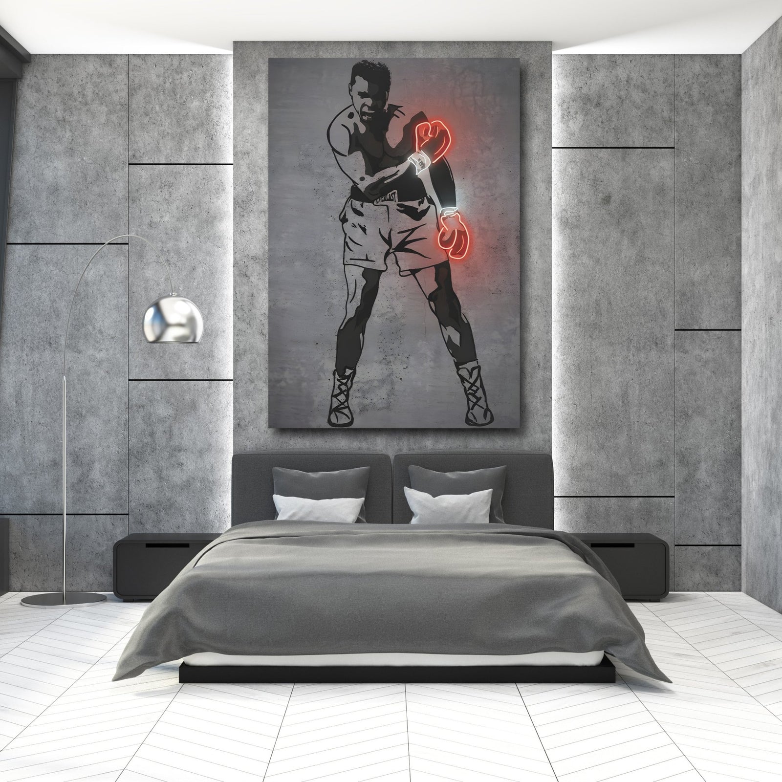 Tableau Neon Mohamed Ali - The Art Avenue